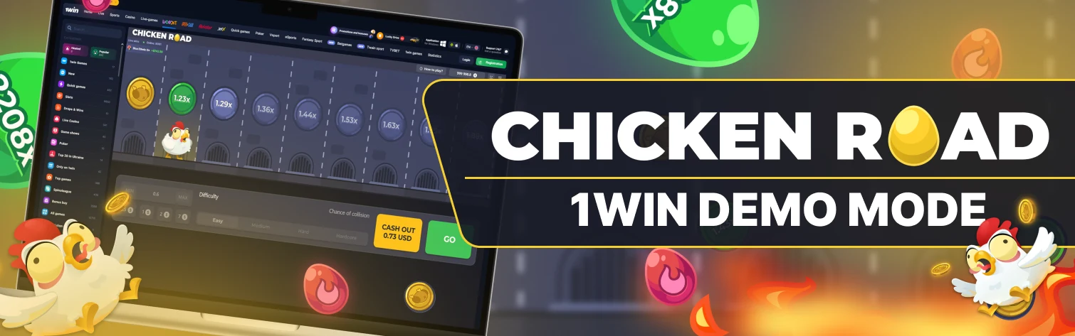 Imagen de demostración de Chicken Road 1Win.