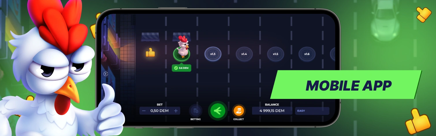 Applicazione mobile per il gioco Uncrossable Rush.