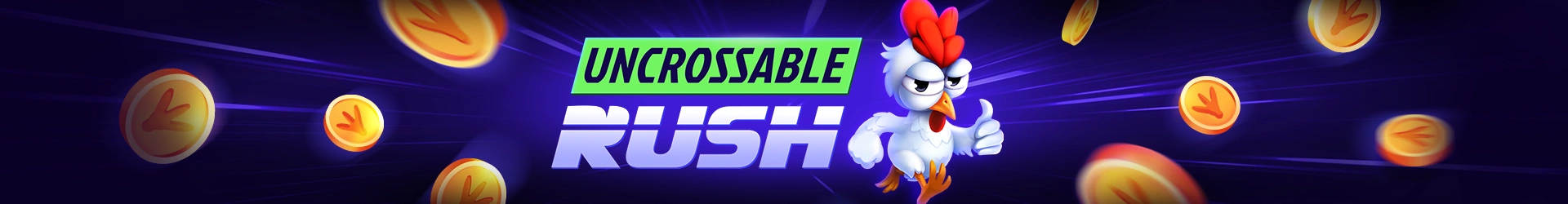 Banner ultra largo di Uncrossable Rush.