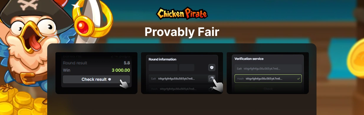 Chicken Pirate Provably Fair.